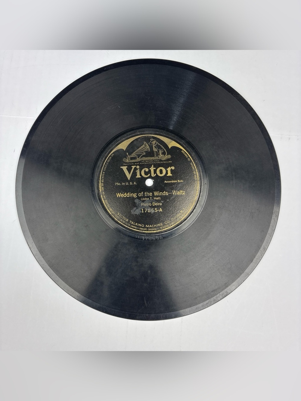 Pietro Deiro Victor 78 Record Estudiantina Waltz Wedding of Winds Waltz Shellac